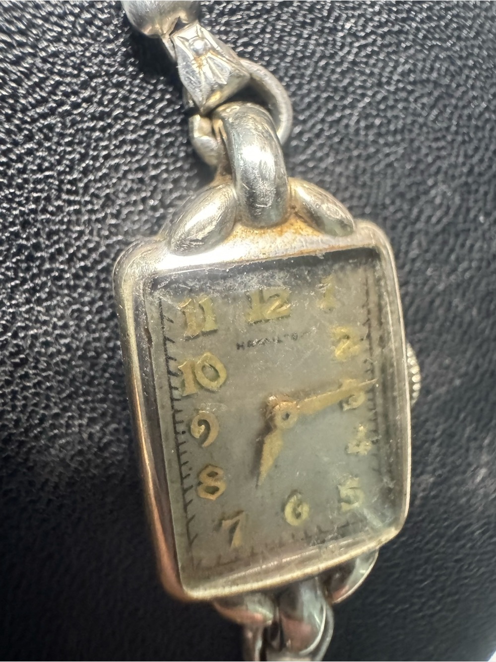 Hamilton Silver-Tone Women's Pendant Watch with Gold Accents